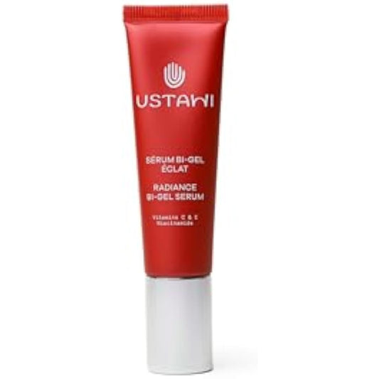 Ustawi Radiance and Glow Bi-Gel Face Serum, Moisturises Skin for Radiant Complexion with Vitamin C and E and Brightening Baobab Superfruit, Helps with Dry and Dull Skin 30ml