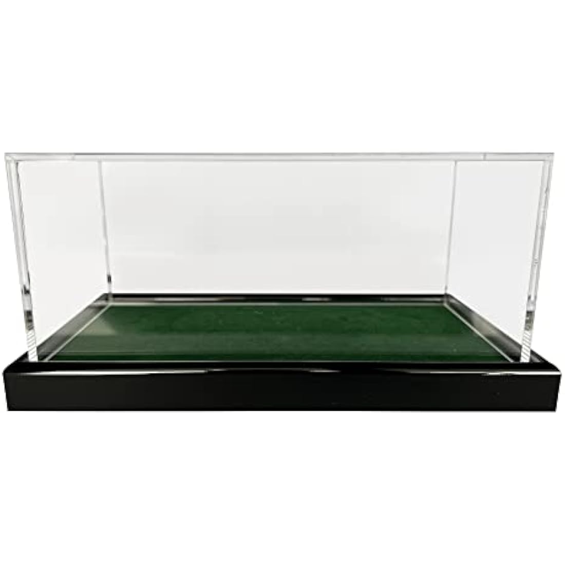 LL-Golf Large universal acrylic display case 22x12x10.5 cm / showcase with green velvet for model car 1:24, 1:32, tennis ball, baseball, 3 golf balls, minifigures, models, clock, minerals