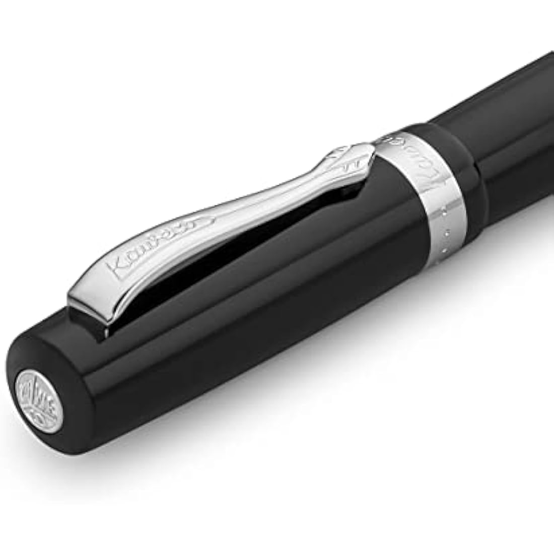 Kaweco STUDENT Gel/Ballpoint Pen Black I Pen Including 0.7 mm Rollerball Pen Refill in Classic Design with Ceramic Ball and Silver Details I Acrylic Gel Roller 16 cm
