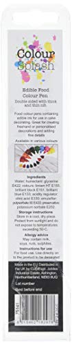 COLOUR SPLASH Edible Food Colouring Pen, Dual Tip Icing Pens, Food-Safe Paint Markers for Writing Messages & Drawing on Cakes & Cupcakes, Colourful & Easy to Use - Black 2ml