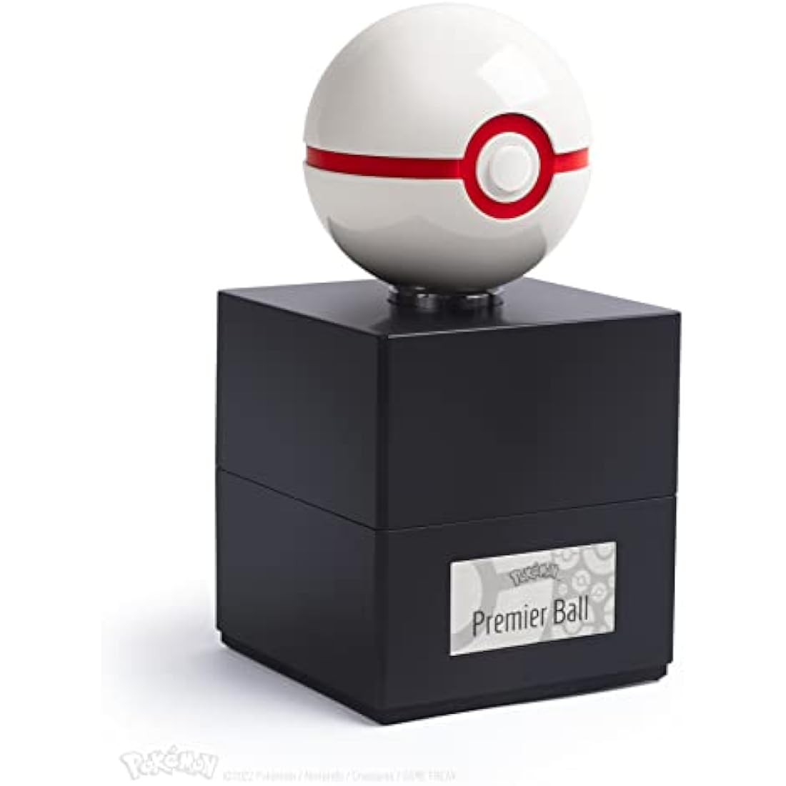 The Wand Company Original Poké Ball Authentic Replica - Realistic, Electronic, Die-Cast Poké Ball with Display Case Light Features – Officially Licensed by Pokémon (Premier Ball)