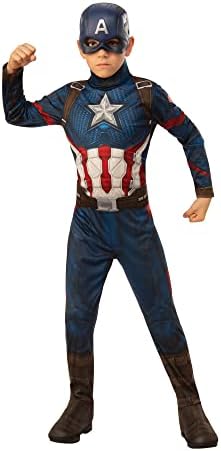 Rubie's Official Marvel Avengers Endgame Captain America Classic Childs Costume, Kids Superhero Fancy Dress