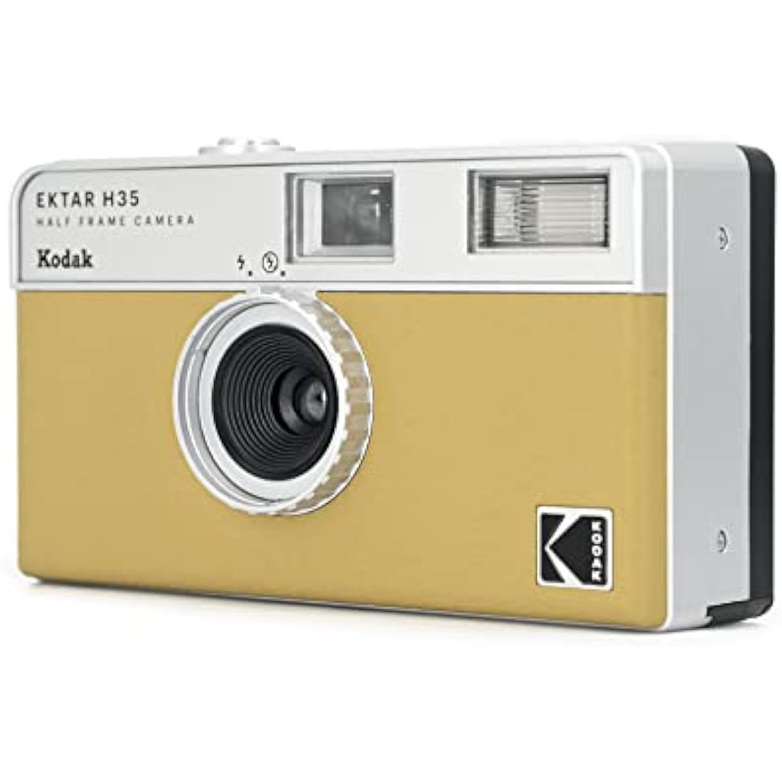 KODAK EKTAR H35 Half Frame Film Camera, 35mm, Reusable, Focus-Free, Lightweight, Easy-to-Use (Sand) (Film & AAA Battery are not Included)