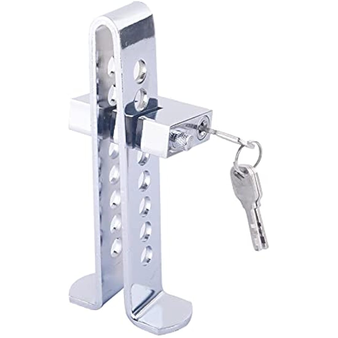 Car Pedal Lock Anti-Theft Device, 8 Holes Clutch Lock Automobile Steering Wheel Lock, Easy to Store Portable and Easy to Use Lock for Vans, Clutch Anti Theft Van Key Locks