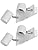ledscom.de 2 Pieces Wall Light WAIKA, 2-Light, Switch, White matt, Angular, 2X GU10 max. 60W