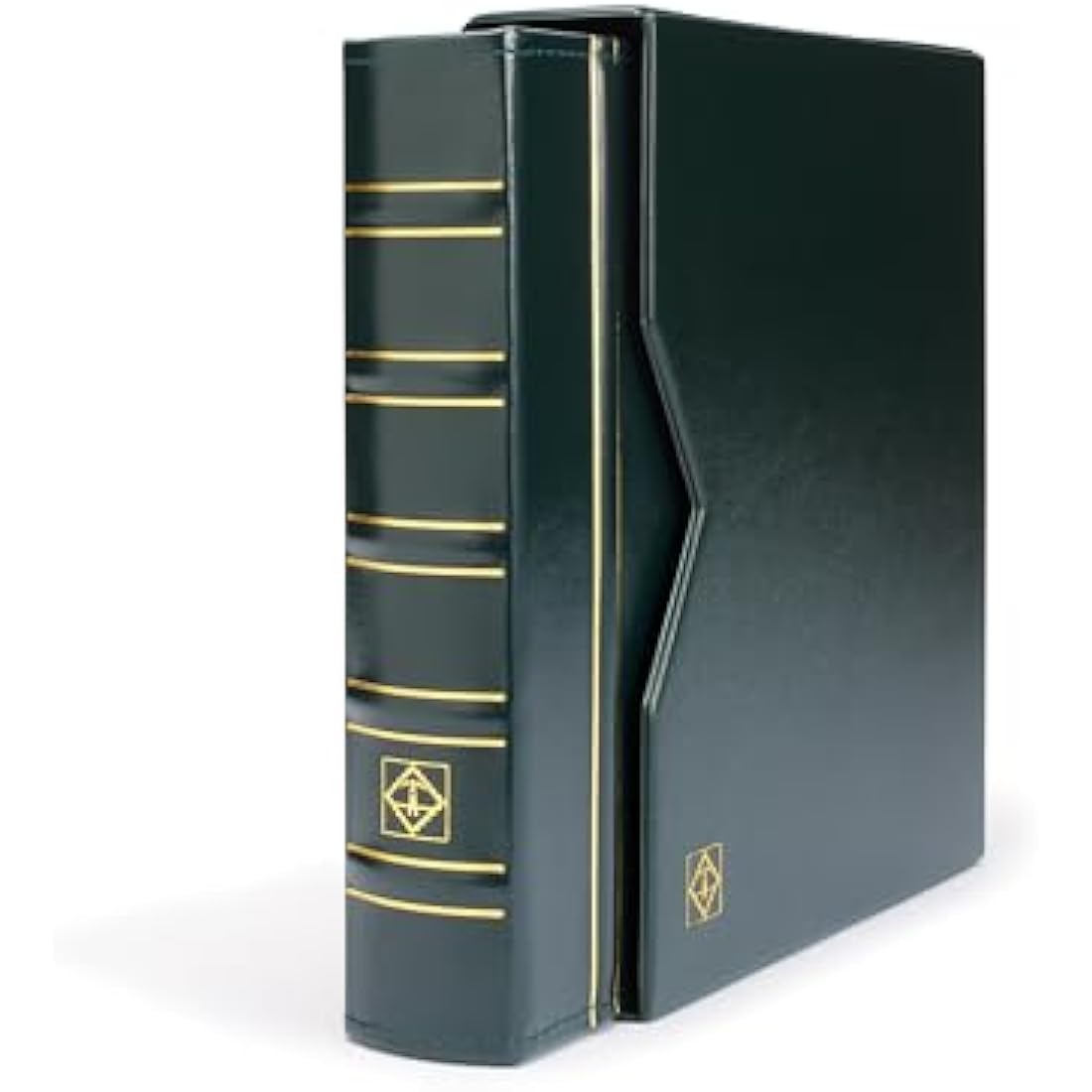 Lighthouse coin album OPTIMA, in classic design incl. slipcase, green