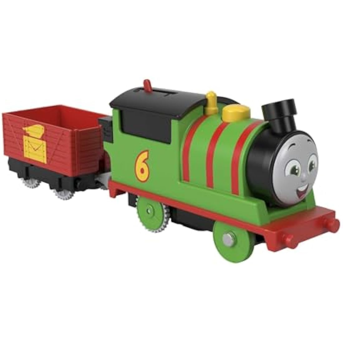 Thomas & Friends Motorized Toy Train Percy Battery-Powered Engine with Tender for Pretend Play Preschool Kids Ages 3+ Years, HDY60
