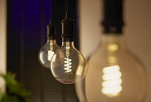 Philips Hue White Ambiance Filament Single Smart LED Globe [E27 Edison Screw] - 550 Lumens. Works with Alexa, Google Assistant and Apple Homekit