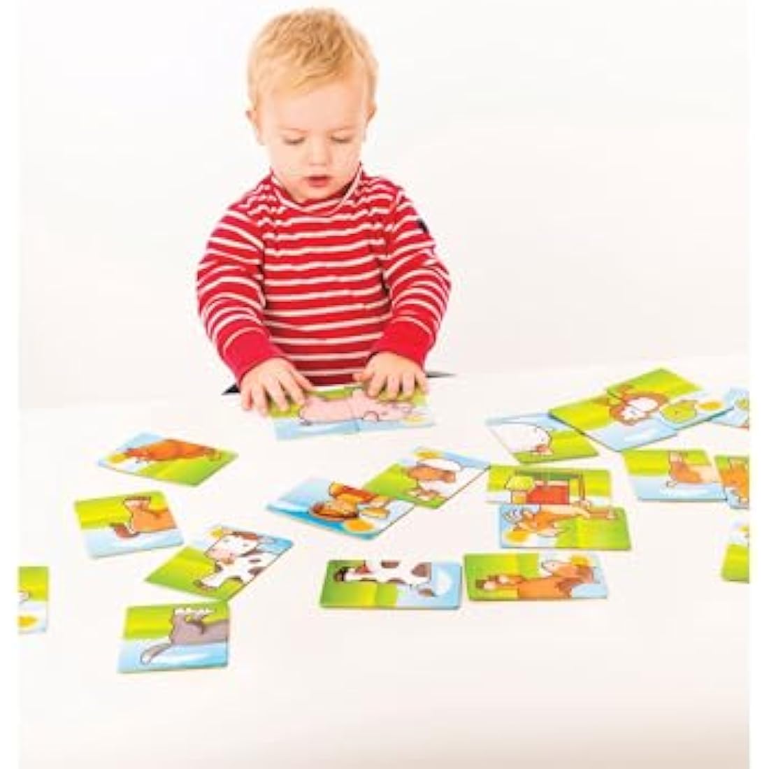 Orchard Toys Farmyard Heads and Tails Game, Memory & Matching Pairs Card Game, Educational Games and Toys for Toddler and Preschool, 18-Month-Old and Up