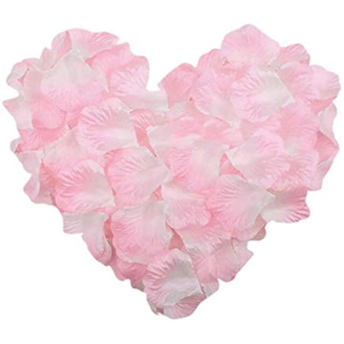 RuiChy 1000pcs Silk Artificial Rose Petals for Wedding Flowers Home Party Romantic Night Anniversary Valentine's Day, Pink White