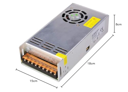 Dapenk 24v Power Supply Driver Transformer 240v to 24v Dc Power Supply Led Driver Light Adapter Light Converter Aluminum Shell (PS600-24V)