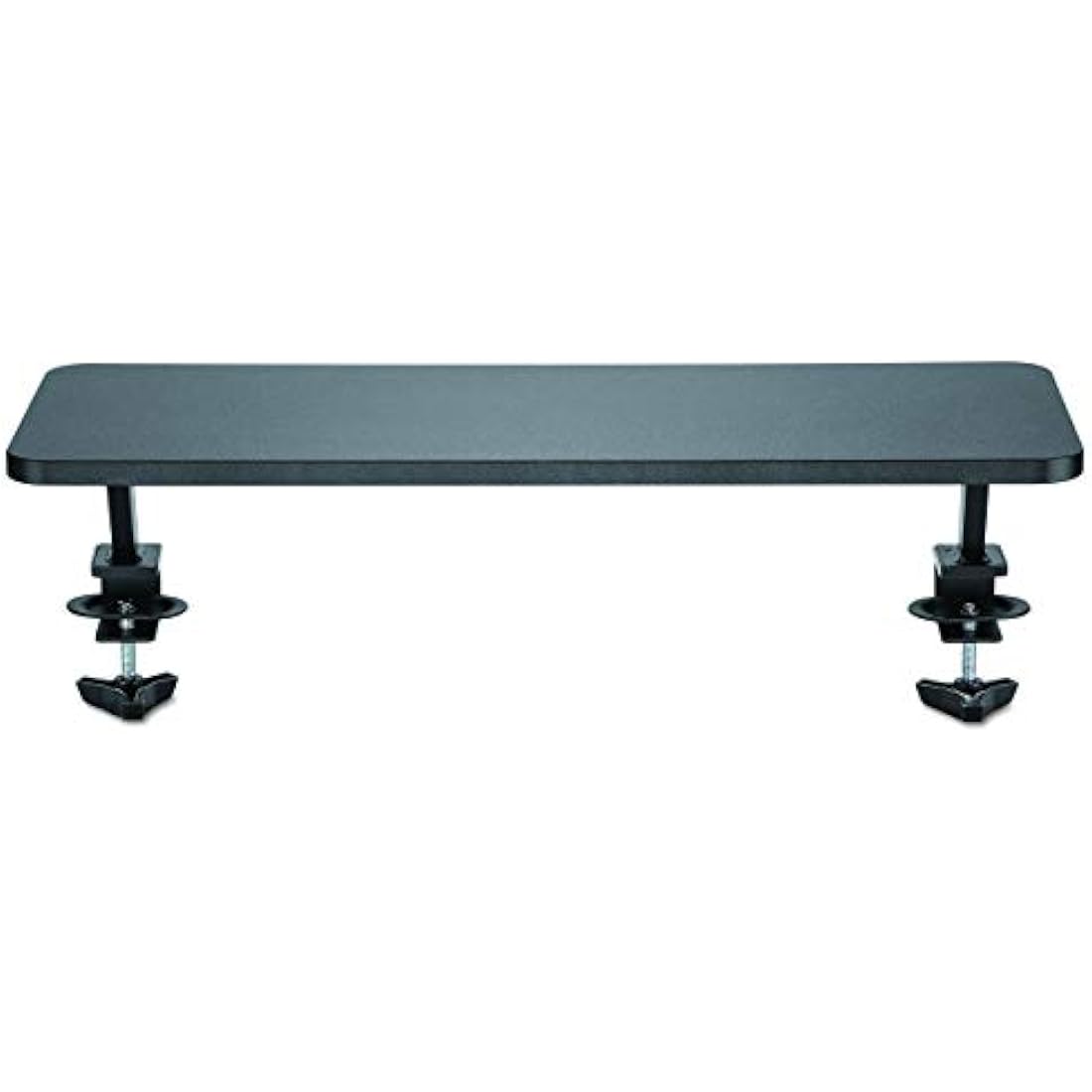 Monitor Riser Stand - Clamp-on Monitor Shelf for Desk - Extra Wide 25.6" (65 cm) For up to 34" Monitors - Black (MNRISERCLMP)
