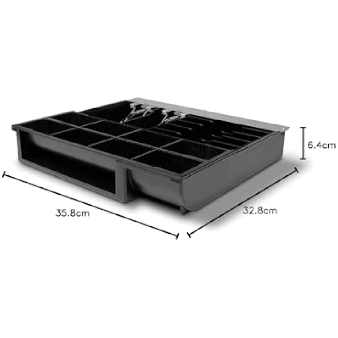 Safescan 4141T2 Adjustable Tray that Organises The Cash Inside Your Cash Drawer - Till Drawer Tray with 6 Note and 8 Coin Slots - Suitable for The Safescan SD-4141 and HD-4141S Cash Register Drawers