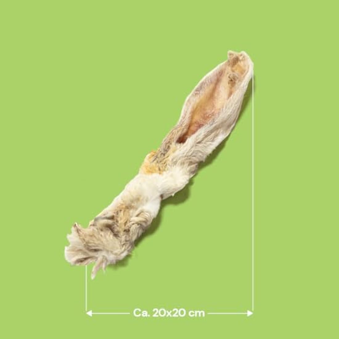 Natural Treats Air Dried Hairy Rabbit Ears (1kg) Low Fat Dental Chew Dog Treats