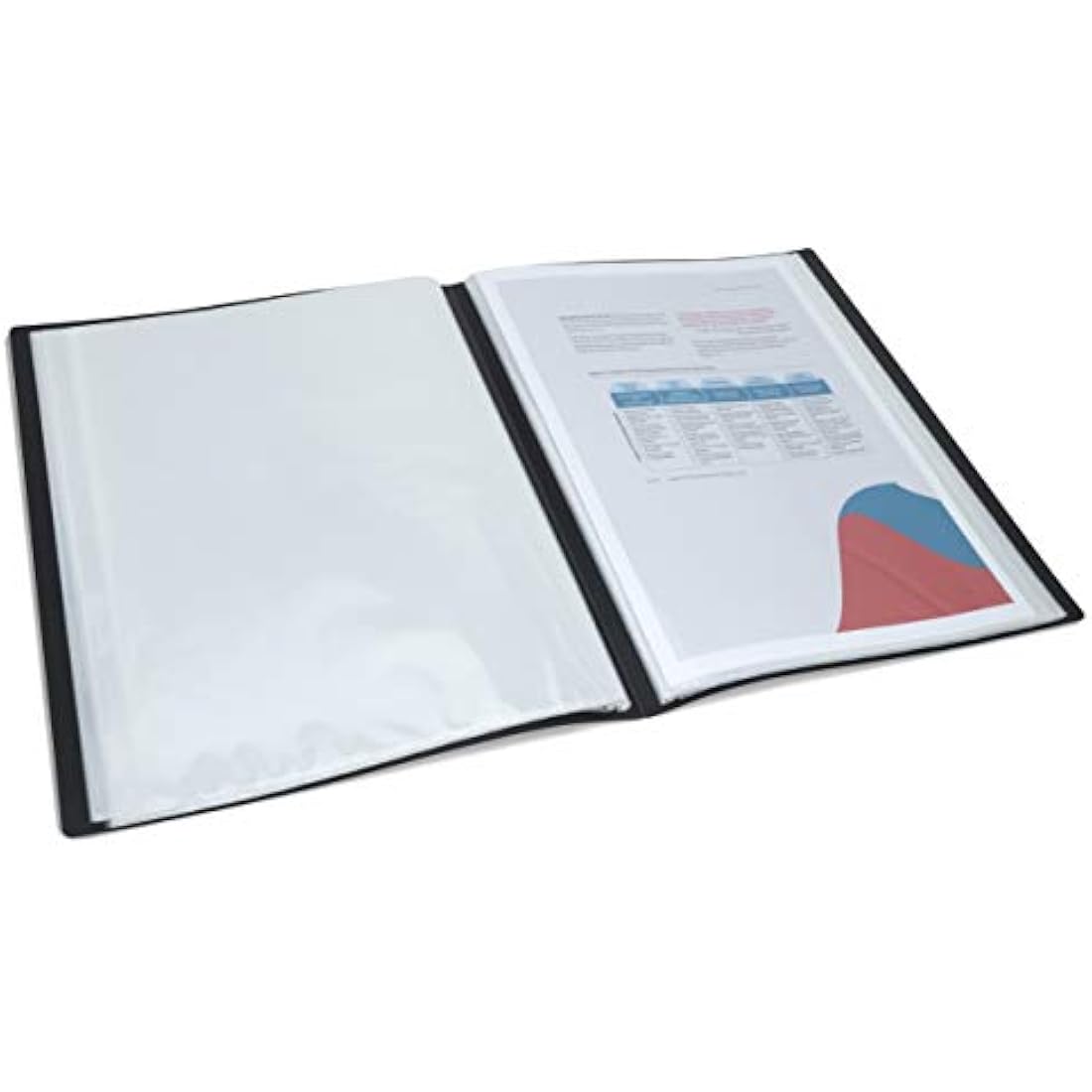 Rapesco 1645 Presentation Folder with Antibacterial Protection, 100 Pockets, A4, Black, Pack of 2