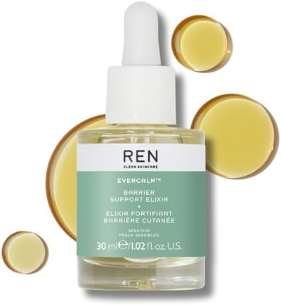 REN Evercalm Barrier Support Elixir – Strengthens Skin Barrier, Reduces Redness & Hydrates Sensitive Skin, 30ml