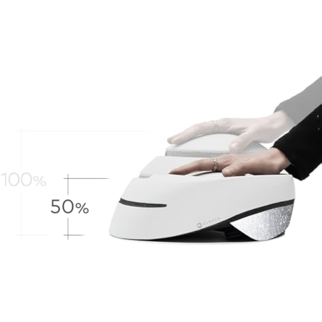 CLOSCA. Foldable helmet. The bike helmet for women and men. Certificate for bicycle, scooter, electric bicycle, inline skates and skateboards.