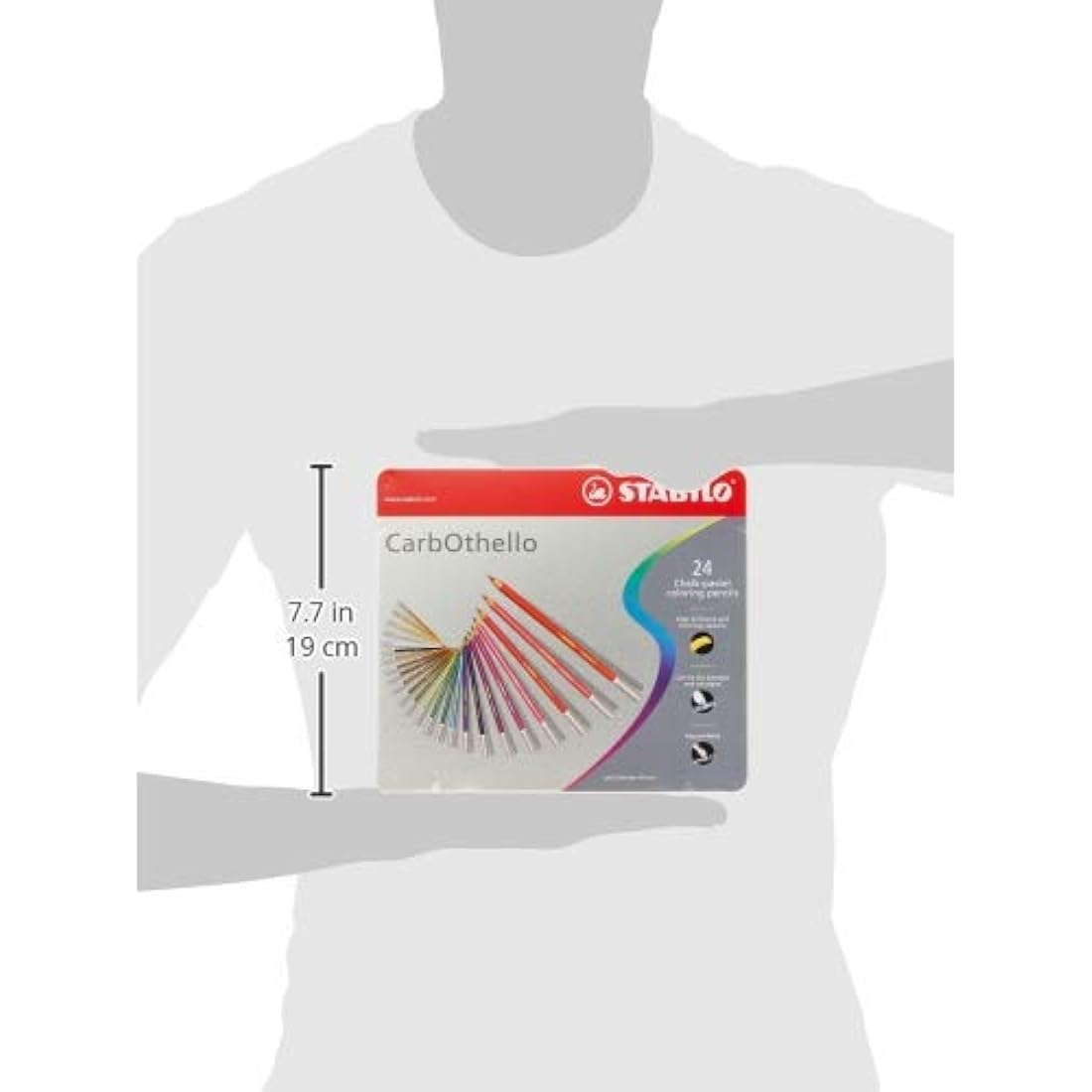 STABILO CarbOthello - Chalk-Pastel Pencil - ARTY+ - Tin of 24 - Assorted Colours