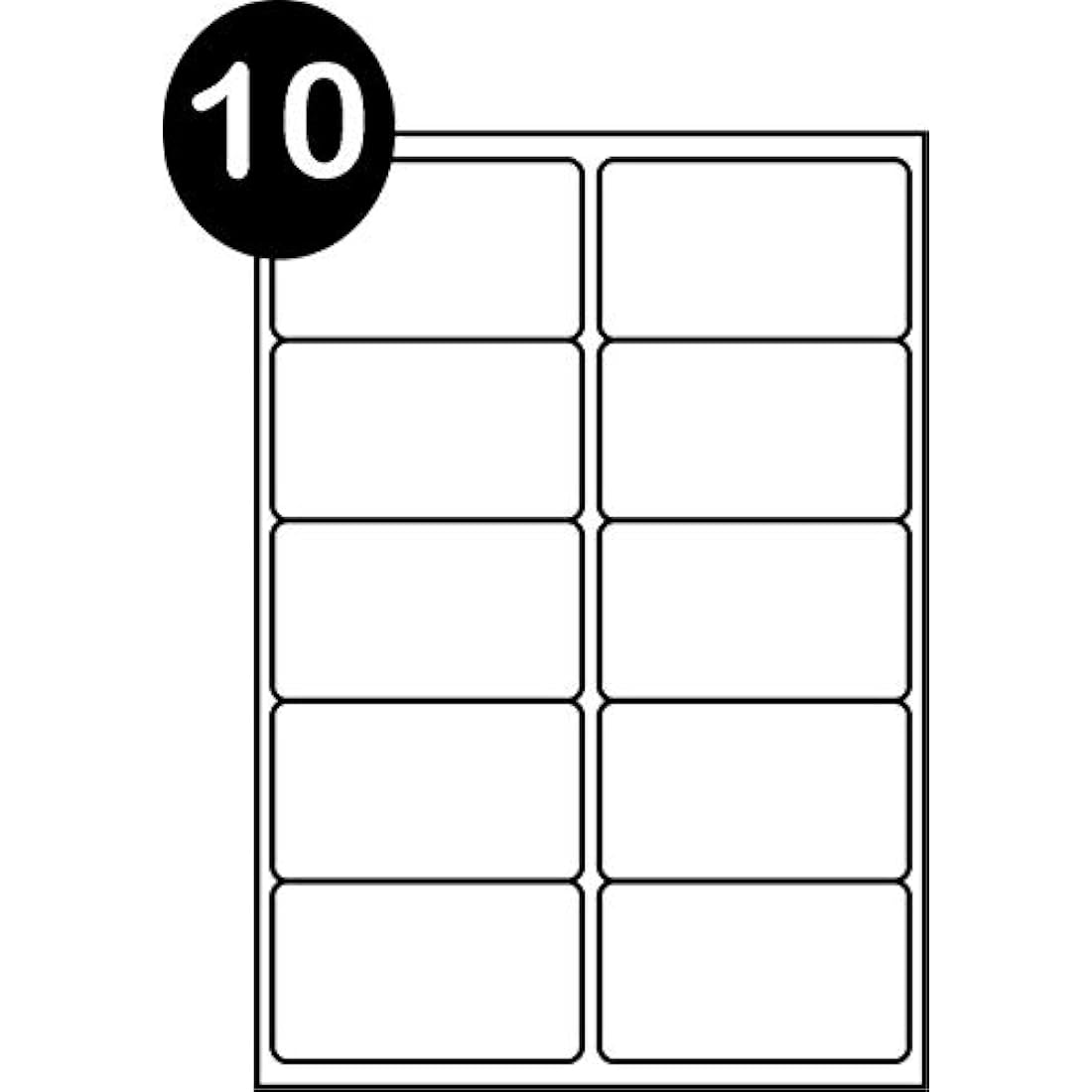 SmithPackaging A4 Self Adhesive Address Labels, 10 Label Per Sheet, 100 Sheets, 99.1 x 57mm 1000 Labels