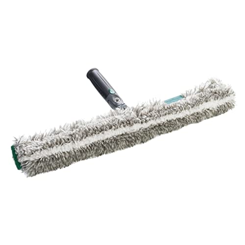 UNGER ErgoTec Ninja Washer 45cm - Squeegee Blade, Microfibre Cover & Rubber Grip Handle - Window Cleaning Equipment