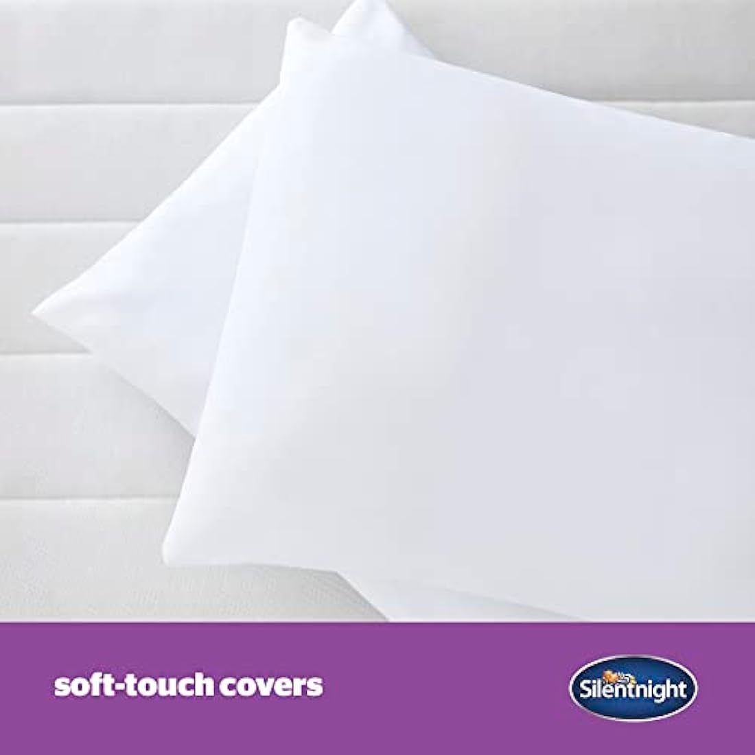 Silentnight Deep Sleep Pillows 2 Pack – Medium Support Comfortable Hollowfibre Bed for Front, Back and Side Sleepers Machine Washable Hypoallergenic of Standard Size, White