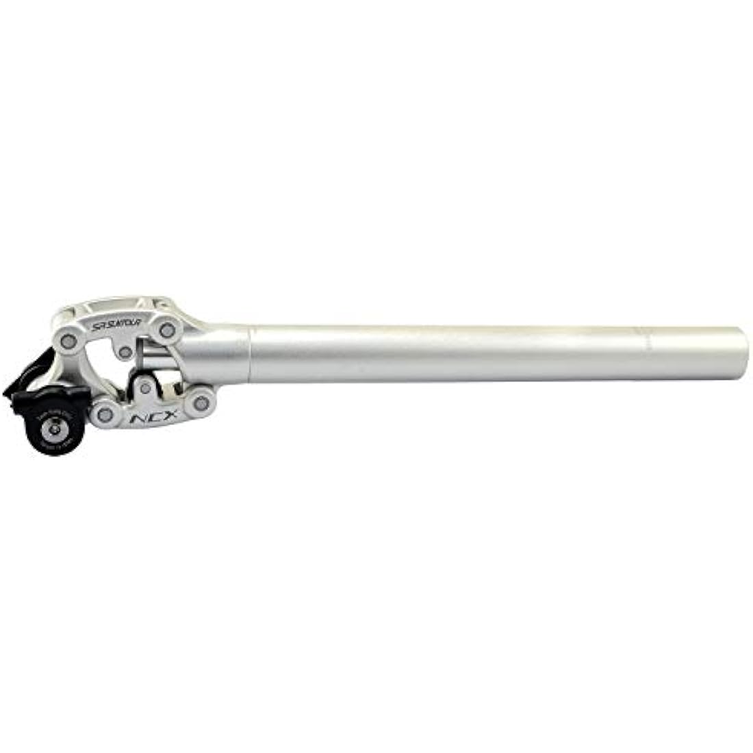 SR Suntour SP12 NCX Suspension Seat Post, Silver, 31.6x400mm, Mountain Bike, Internal Coil w/ Preload Adjust