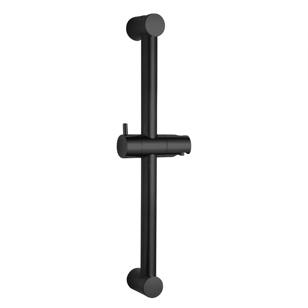 OFFO Shower Riser Rail, 44cm Wall Mounted Shower Rail Adjustable Distance 30 to 43cm with Handheld Shower Head Holder Replacement for Shower, Matte