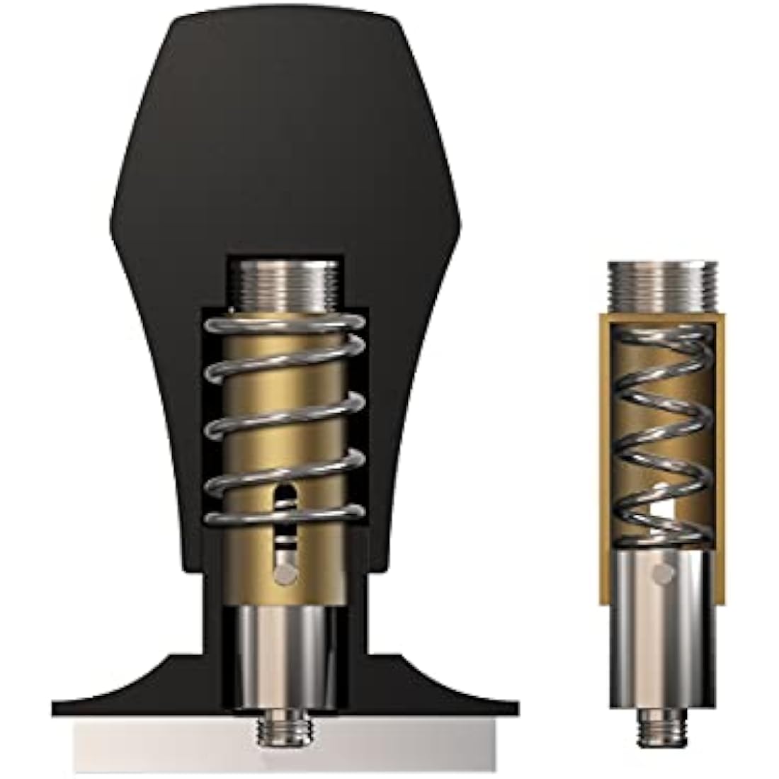 Normcore Coffee Tamper 58.5 mm, Coffee Press, Stylish Espresso Tamp, Barista Tamper Set, Calibrated Contact Pressure, 13.6 kg / 11.3 kg / 5.8 kg Contact Pressure, Aluminium Handle, Matte