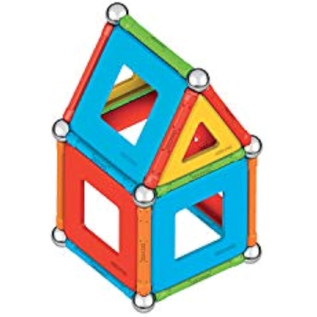 Geomag - Supercolor Magnetic Constructions for Kids, Magnetic Toy Green, Collection 100% Recycled Plastic, 78 Pieces