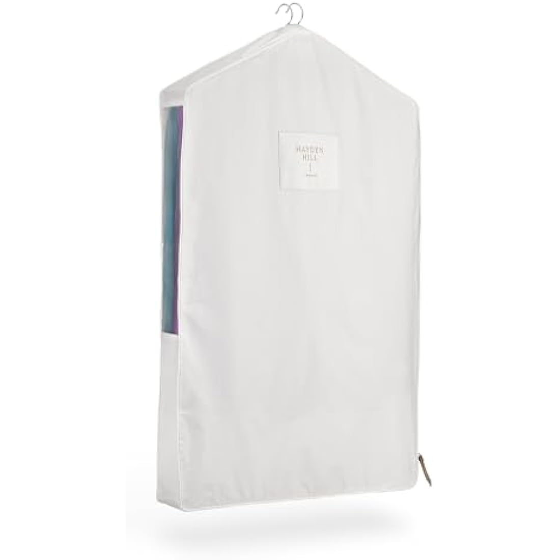 Hayden Hill Luxury Organic Cotton Garment Storage Bag - Short 40 Inch - Breathable Clothes Storage For Short Dresses, Suits and Coats - Dress Protector Bags - Certified Carbon Neutral