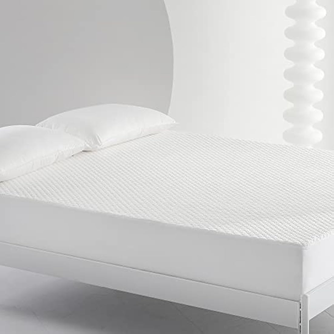Coriwell Waterproof Mattress Protector - Super King Size Bamboo Extra Deep Pocket Mattress Protector, Breathable Fitted Bed Mattress Covers with Elasticated Skirt White