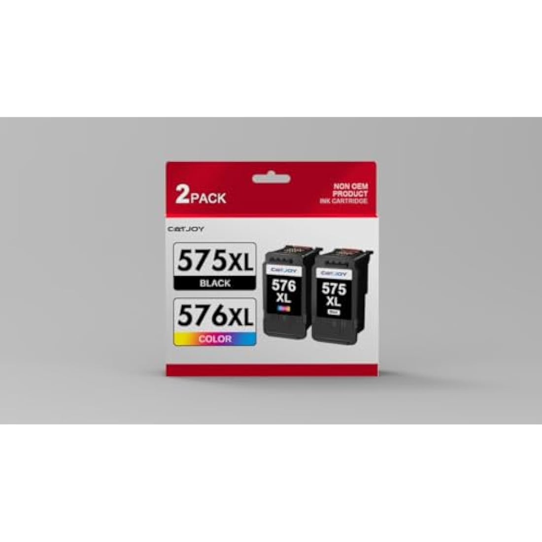 CATJOY PG-575XL CL-576XL Ink Cartridges，575XL 576XL Printer Cartridges Replacement for Canon 575 576 Ink Cartridges for Canon PIXMA TS3550i TR4750i TR4755i TS3750i TR4751i Printer (1*Black, 1*Colour)