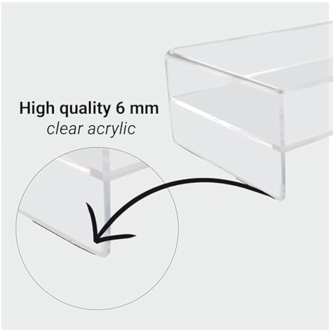 Desq Acrylic Monitor Stand Height 120 mm Letter Tray Dutch Design Transparent