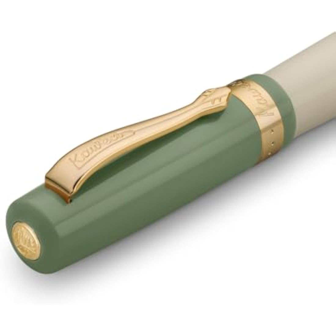 Kaweco STUDENT 60's Swing Fountain Pen I Premium Fountain Pen for Ink Cartridges with High-Quality Steel Nib in Green and Cream I Nostalgic Luxury Fountain Pen 16 cm I Nib Width: F (Fine)