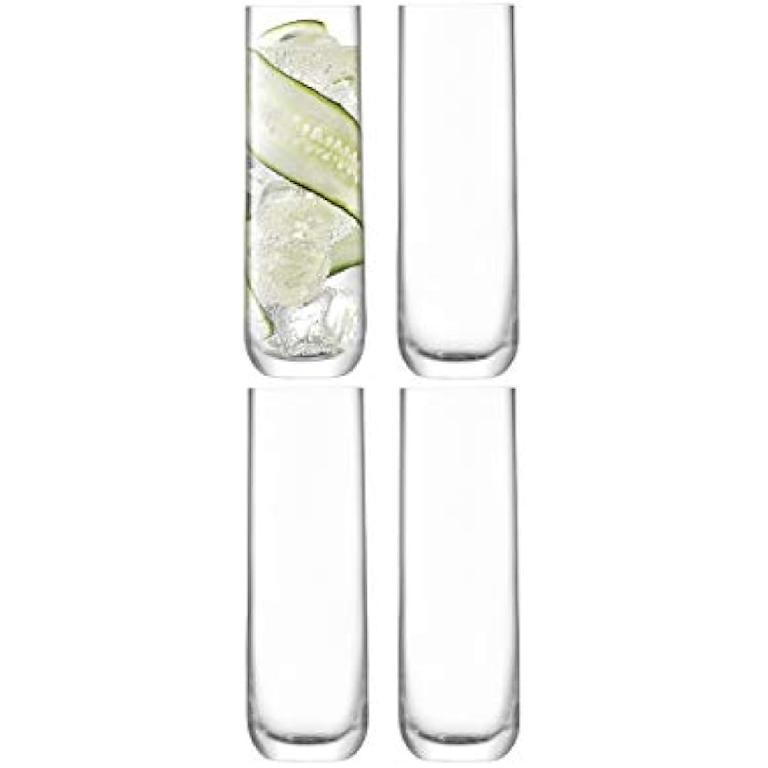 LSA International Borough Highball 420 ml Clear | Set of 4 | Dishwasher Safe | BG04