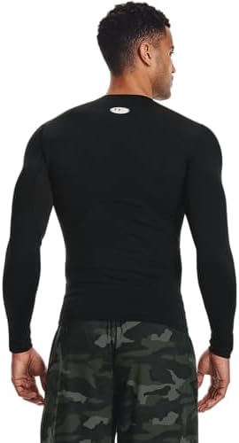Under Armour Men's HeatGear Long Sleeve Top, Midnight Navy/White