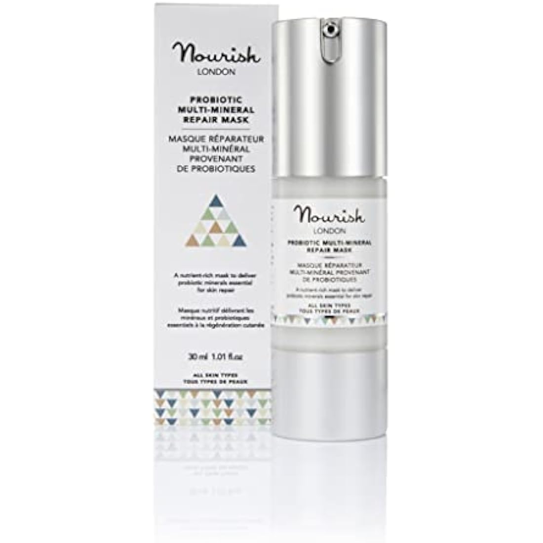 Nourish London Probiotic Multi-Mineral Repair Mask 30ml | Anti- Ageing Cream Face Mask | Nutrient-Rich | Cruelty-Free | 100% Vegan | Multi Award Winning