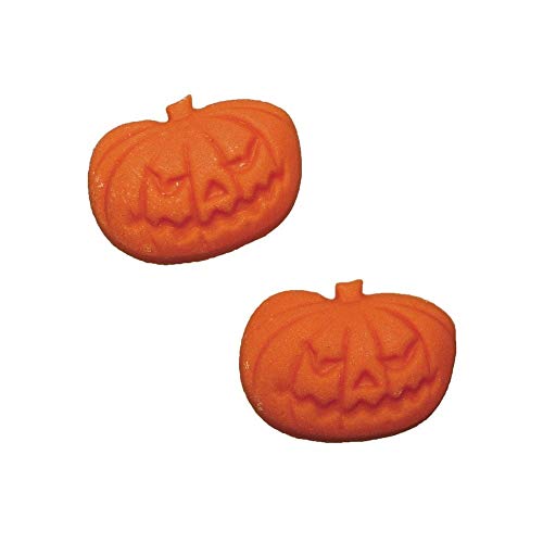 Orange Sugar Halloween Pumpkins - Cupcake Decorations