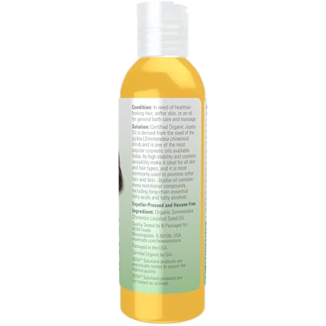 NOW Solutions Organic Jojoba Essential Oil, 4-Ounce