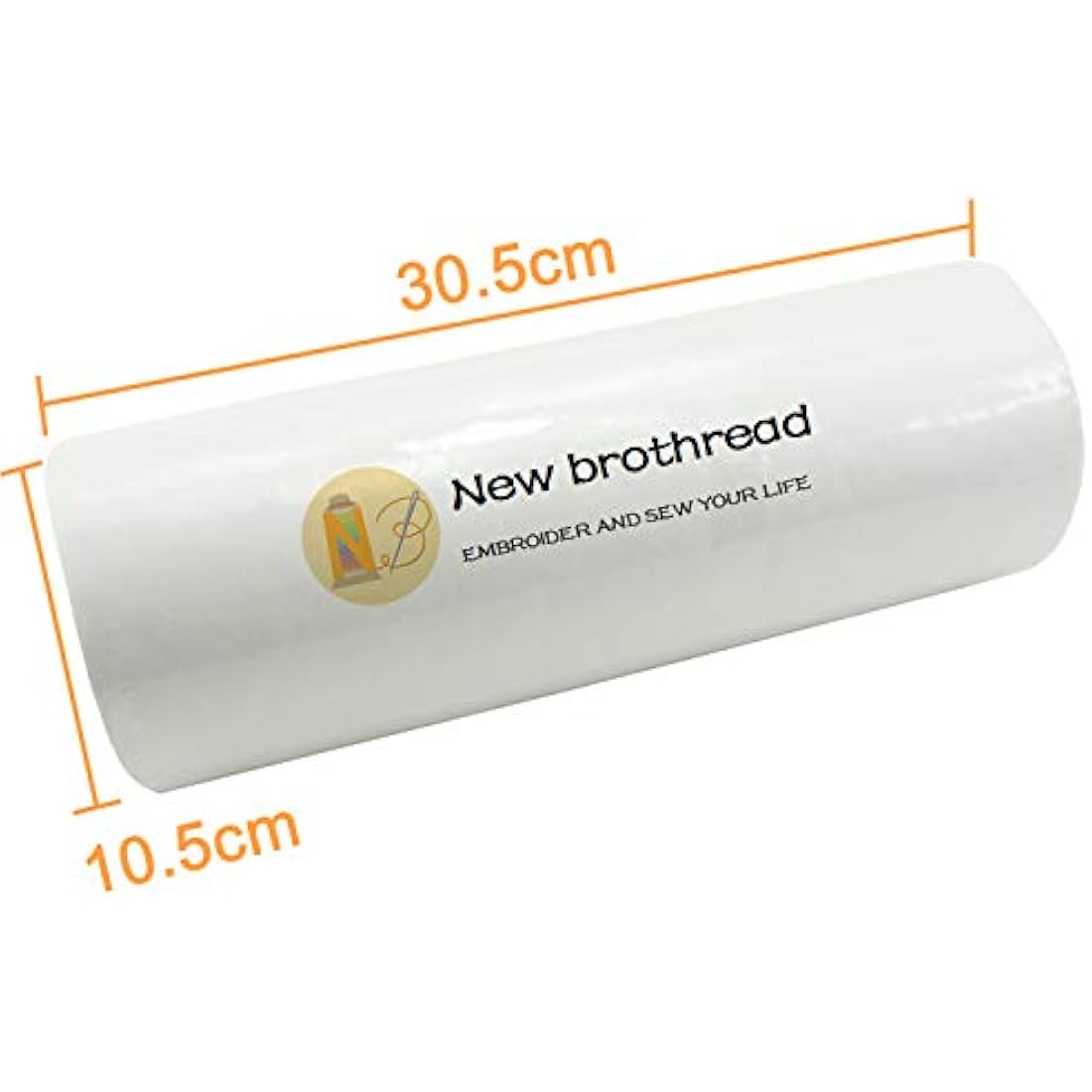 New brothread Fusible Iron on Cut Away Machine Embroidery Stabiliser Backing 12" x 25 Yd (30cmx23M) roll - Medium Weight 2.5 oz - 3 Options - Tear Away/Cut Away/No Show Mesh