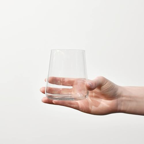 Krosno Water Juice Gin Tumbler Drinking Glasses | Set of 6 | 430 ML | Avant-Garde Collection | Whiskey Glasses Gift Set Tumblers Cocktail Set |