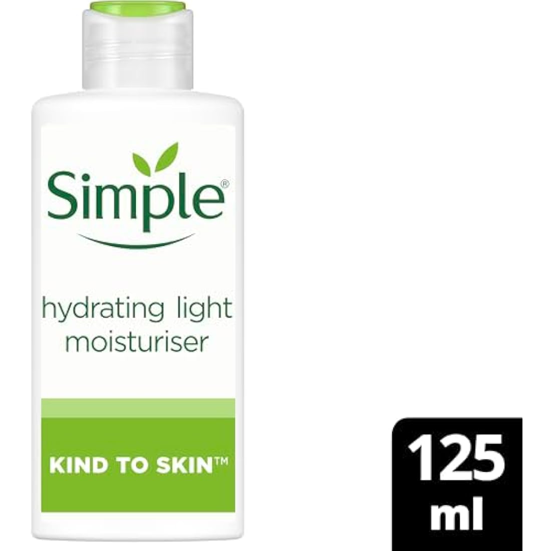 Simple Kind to Skin Hydrating Light Moisturiser Skin Care Product with Pro-Vitamins B5 and E for 12-Hour Moisturisation 125 ml