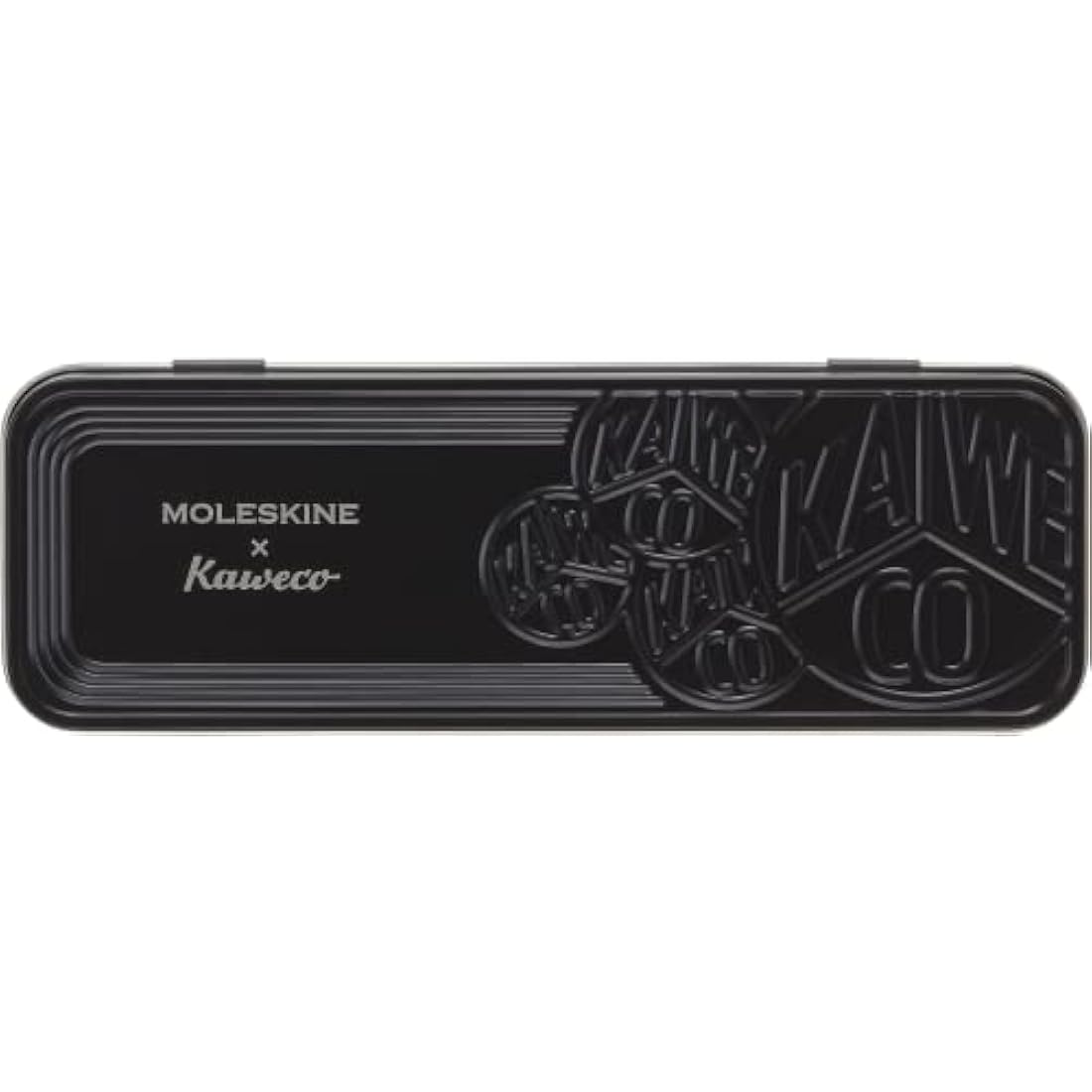 Moleskine x Kaweco Fountain Pen in ABS plastic with Gold-Plated Size M Nib and Refillable Ballpen for Writers, Note-Takers, Refill 1.0mm with Blue Ink and 6 Blue Ink Cartridges included, Color Black