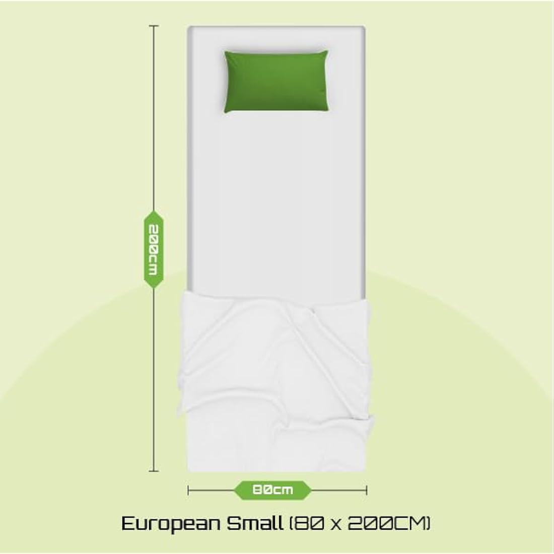 Starlight Beds Cooltouch Linear 8 Inch Hybrid Mattress. European Small Single Mattress with Memory Foam Layer & Springs. Grey/White, Soft. (80x200cm)