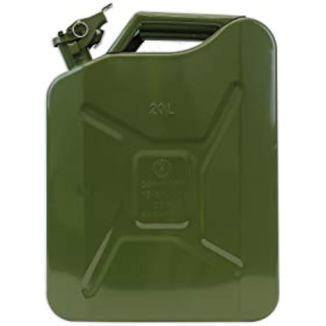 Streetwize - 20L Metal Jerry Can, Green - Fuel Storage, Petrol Can, Diesel Can, Water Storage Container (SWJC20)