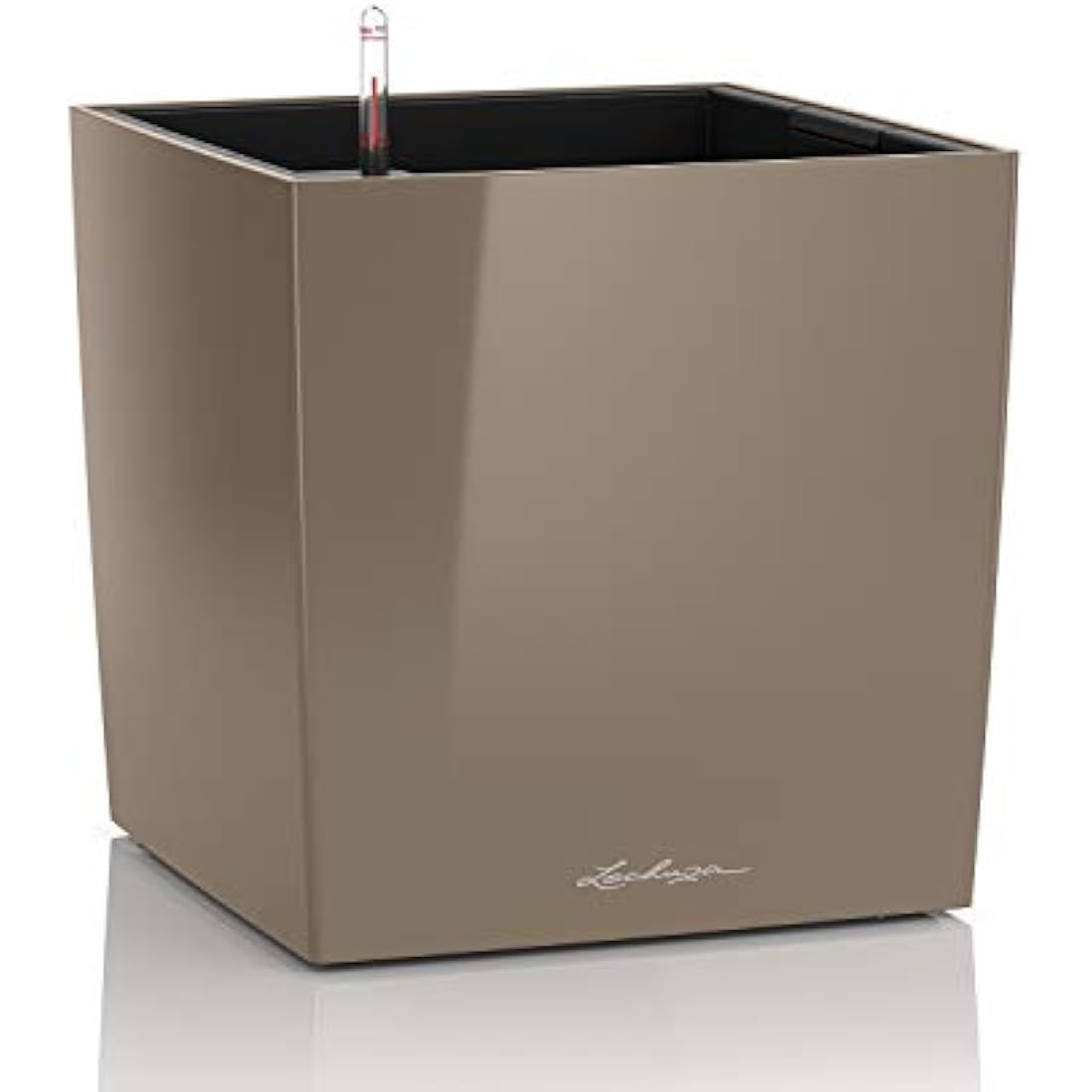 LECHUZA CUBE Premium 40 taupe high gloss 16365