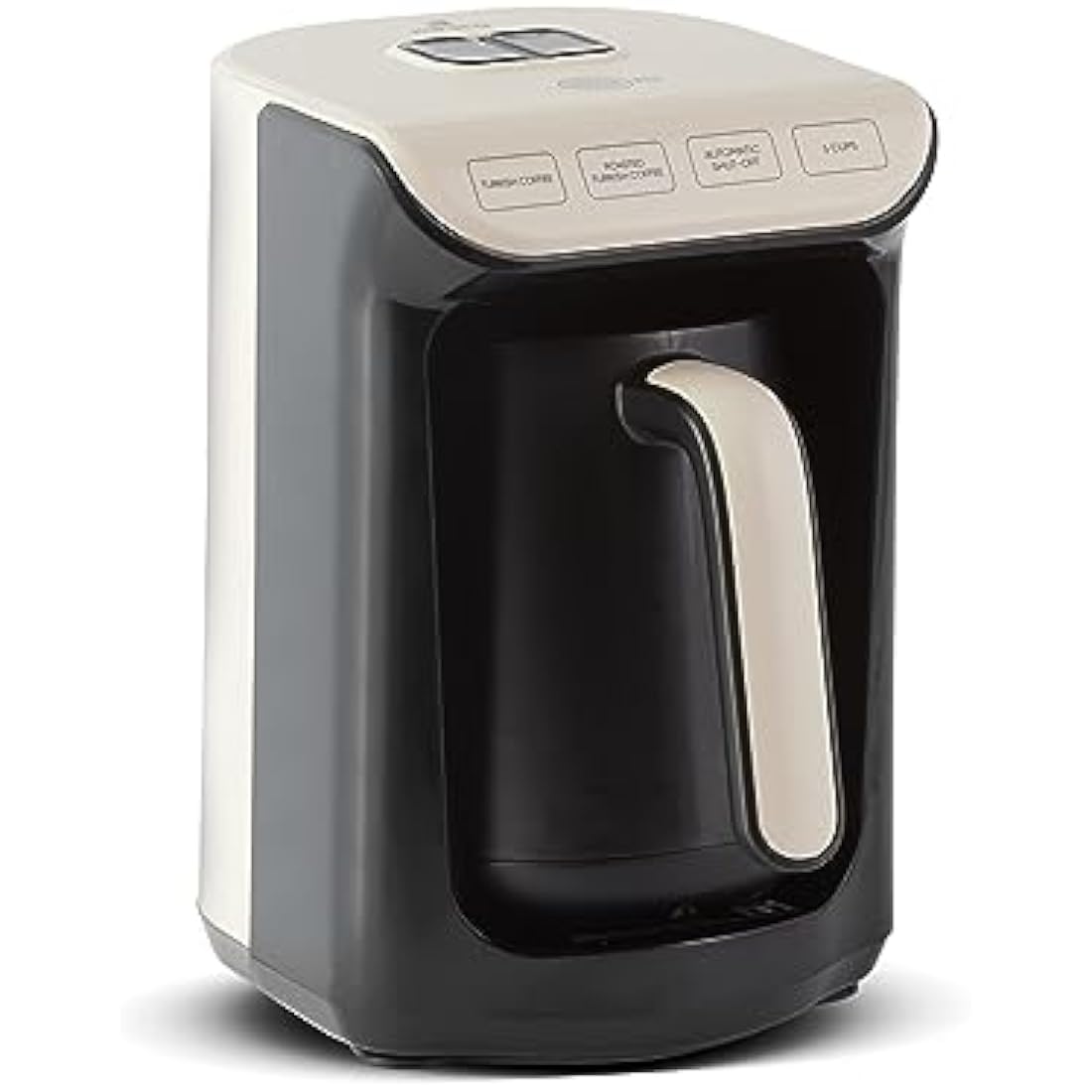 KARACA Hatır Köz Turkish Coffee Machine for 5 People, 535W, Fully Automatic, Simple & Traditional Turkish Coffee Maker, Cream