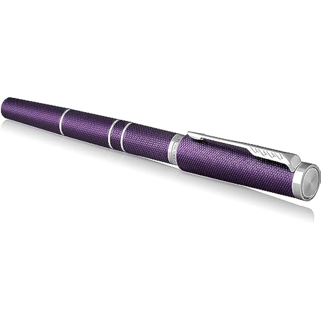 Parker Ingenuity Premium Metal 5th Technology Pen - Deluxe Deep Violet - Black Ink - Slim Version - Gift Boxed - Adapts To Handwriting Style