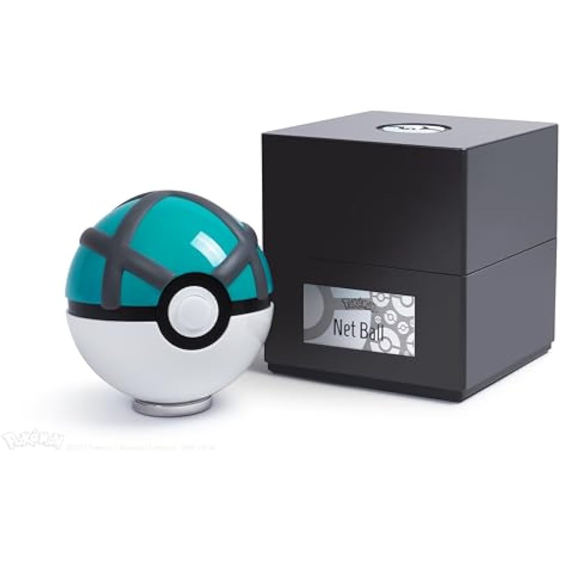 The Wand Company Original Poké Ball Authentic Replica - Realistic, Electronic, Die-Cast Poké Ball with Display Case Light Features – Officially Licensed by Pokémon