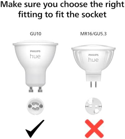 Philips Hue GU10 – Smart Spotlight – (2-Pack) White Ambiance